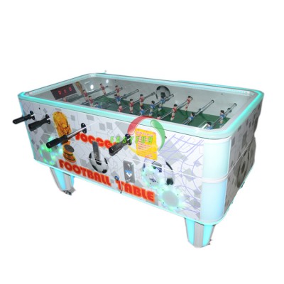 Coin operated mini soccer table arcade game machine