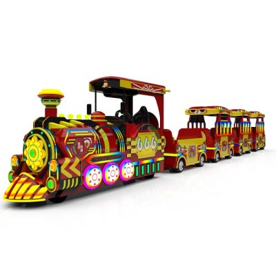 Kids Outdoor Trackless Train Happy Toys Amusement Equipment For Sale