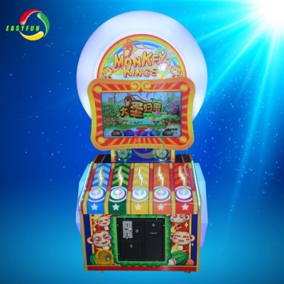 Amusement park children kids skill coin operated hitting lottery ticket arcade game machine